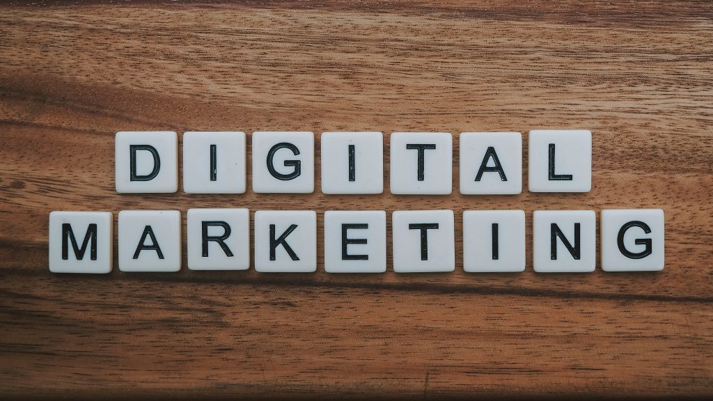 Digital Marketing on a board