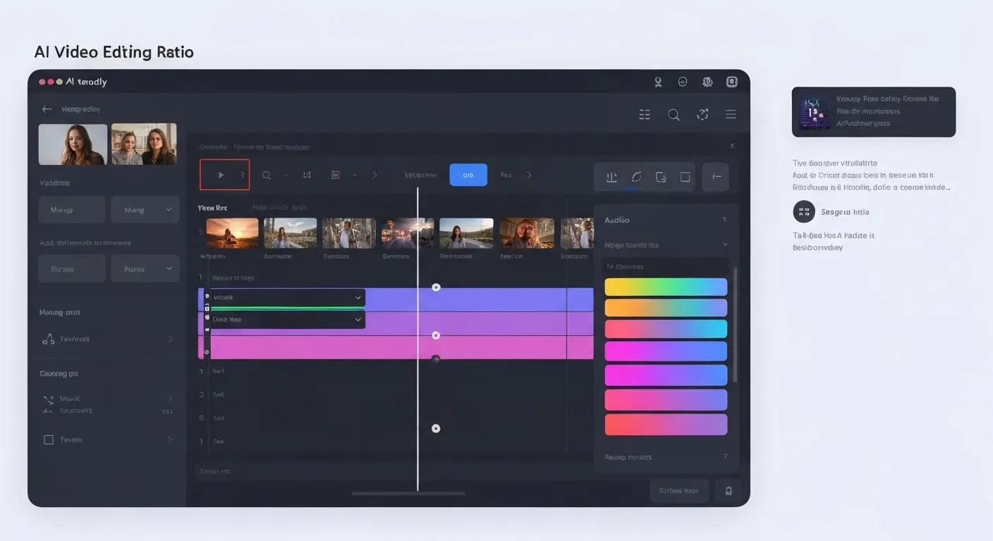 User-friendly interface of a free AI video editing tool highlighting editing features