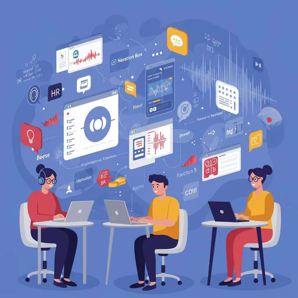 Person using a microphone in a studio, illustrating custom voice cloning and emotion control