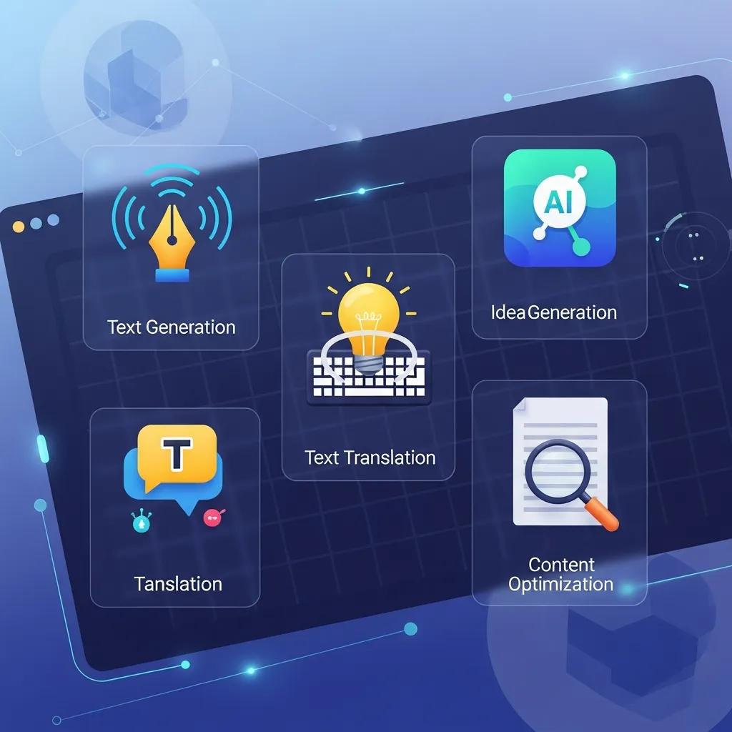 Illustration of diverse AI tools representing the best free AI copywriting software